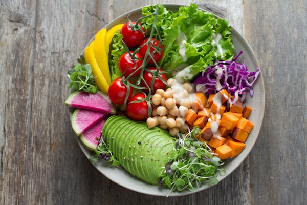 Fresh healthy salad bowl